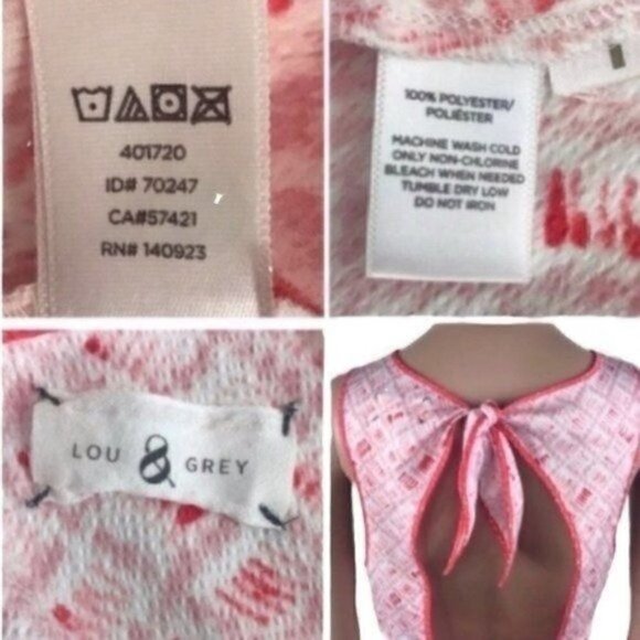 Lou & Grey Sleeveless Keyhole Back Blouse Size Small - Picture 8 of 8